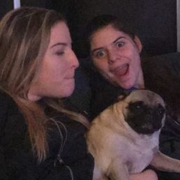 My pug refusing a kiss