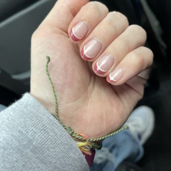Lan's Nails - dip french tip fall nails - Nail Salons Near Me - Wayne, Pennsylvania