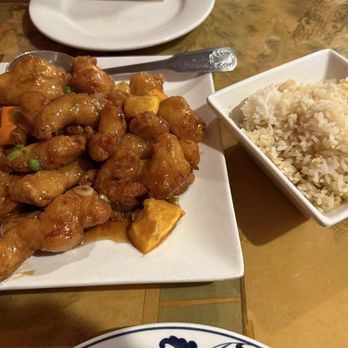 China Szechuan - Tangerine chicken with fried rice - Szechuan Near Me - Frisco, Colorado