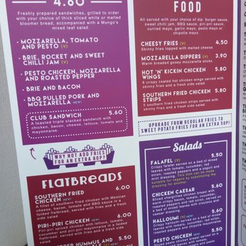Mungo's - Food Menu page 1 - Cafes Near Me - Canterbury, KEN Mungo's - Food Menu page 1 - Cafes Near Me - Canterbury, KEN
