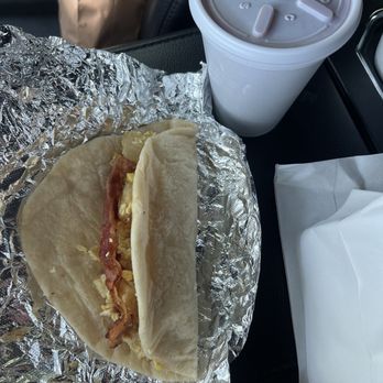 Marina's Mexican Restaurant - Bacon, egg, potato taco with a medium salsa - Mexican Near Me - New Braunfels, Texas Marina's Mexican Restaurant - Bacon, egg, potato taco with a medium salsa - Mexican Near Me - New Braunfels, Texas
