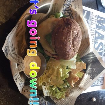 Mash'D - Turkey burger w/ a Cesar salad - New American Near Me - San Antonio, Texas