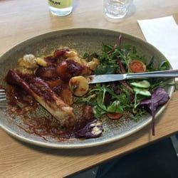 Victors Madhus - What is left of a braised pork leg with potatoes and salad. Very good