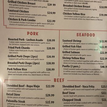 El Cubano - Menu - Cuban Near Me - Valencia, California