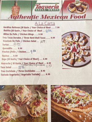 Menu photo 2 Taqueria Salsa Brava Santa Maria, CA Menu photo 2 Taqueria Salsa Brava Santa Maria, CA