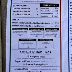 The Italian Jerk - Italian menu