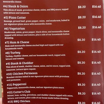 Pizza Cutter - Submarine sandwich menu for Pizza Cutter - Pizza Near Me - Northville, Michigan
