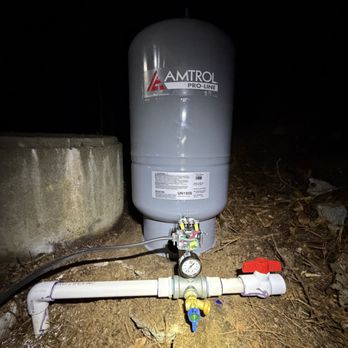 Angels Pump Service - Brand new pressure tank install on a bored well so the customer can water their garden. - Well Drilling Near Me - Jasper, Georgia Angels Pump Service - Brand new pressure tank install on a bored well so the customer can water their garden. - Well Drilling Near Me - Jasper, Georgia