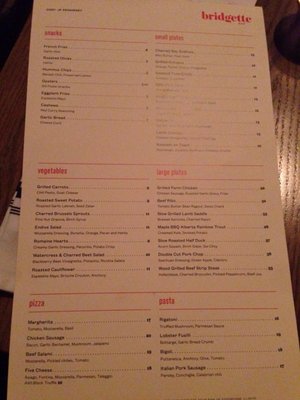 Menu photo 8 Bridgette Bar Calgary, AB