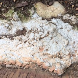 One of the piles of concrete left in our landscaping.