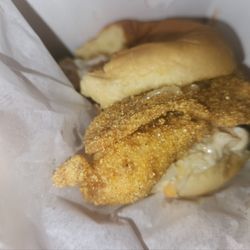 HipHop Fish & Chicken - Whiting sandwich with coleslaw on the sandwich. Yum.