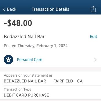 Bedazzled Nail Bar - Receipt that they are only a week old and they are coming off already - Nail Salons Near Me - Fairfield, California