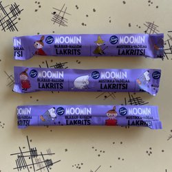 Viking Foods & Imports - Moomin branded licorice sticks.