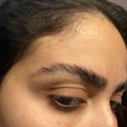 Eyebrow Studio - This is the result!! Patchy, uneven and this is after my trying to comb them down and add a little curve at the top.