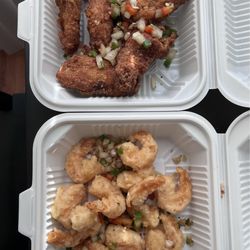 3.4.24 - salt and pepper wings and prawns