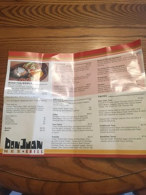 Menu photo 2 Don Juan Mex Grill Easton, PA