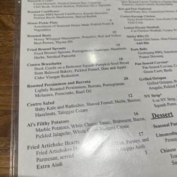 Centro Bar & Kitchen - Food menu - Tapas/Small Plates Near Me - Reno, Nevada Centro Bar & Kitchen - Food menu - Tapas/Small Plates Near Me - Reno, Nevada