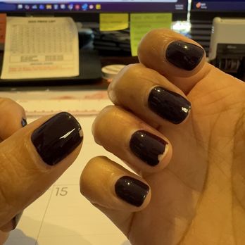 Deluxe Nail Salon - DND Beet Root, gel manicure. Chipping 2 days later. - Nail Technicians Near Me - Concord, California Deluxe Nail Salon - DND Beet Root, gel manicure. Chipping 2 days later. - Nail Technicians Near Me - Concord, California