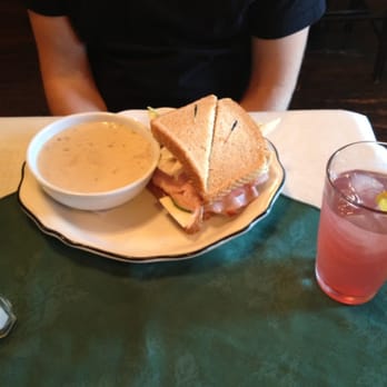 Wild Thyme Cafe - Ham and cheese sandwich with yummy mushroom soup - Italian Near Me - Nanton, Alberta