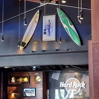 Hard Rock Cafe - Inside the restaurant. Great decor and memorabilia! - Burgers Near Me - Honolulu, Hawaii Hard Rock Cafe - Inside the restaurant. Great decor and memorabilia! - Burgers Near Me - Honolulu, Hawaii