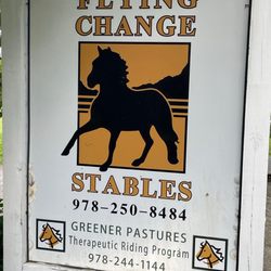 Flying Change Stable - Flying, Change Stables sign