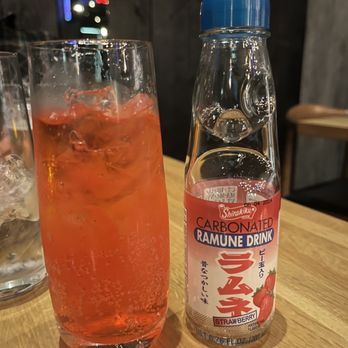 Ossu Asian Tavern - Japanese soda strawberry. - Japanese Near Me - Atlantic City, New Jersey
