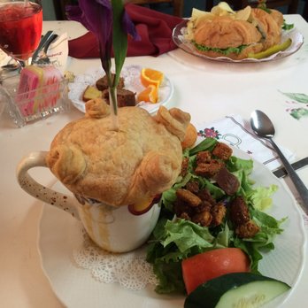 Teapot Depot - Flower pot pie and chicken salad croissant. - Cafes Near Me - Highlands, Texas Teapot Depot - Flower pot pie and chicken salad croissant. - Cafes Near Me - Highlands, Texas