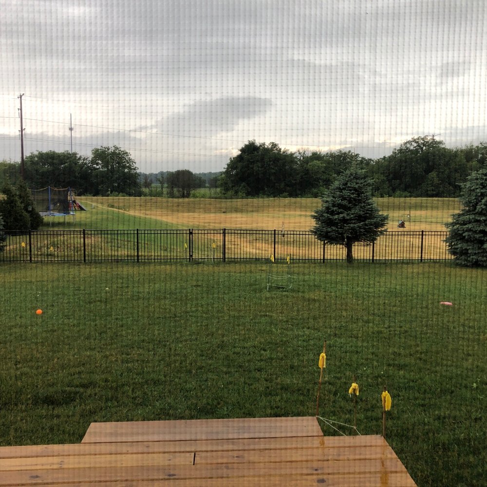 Black aluminum fence