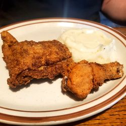 Jumpin' Catfish Restaurant - 2 piece dark meat fried chicken with mashed potatoes
