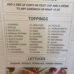 Refill Cafe - Topping Options
