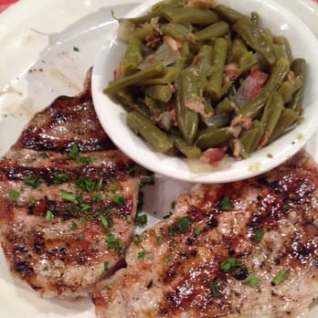 The Jay Cafe - Grilled pork chops and green beans - American Near Me - Needville, Texas