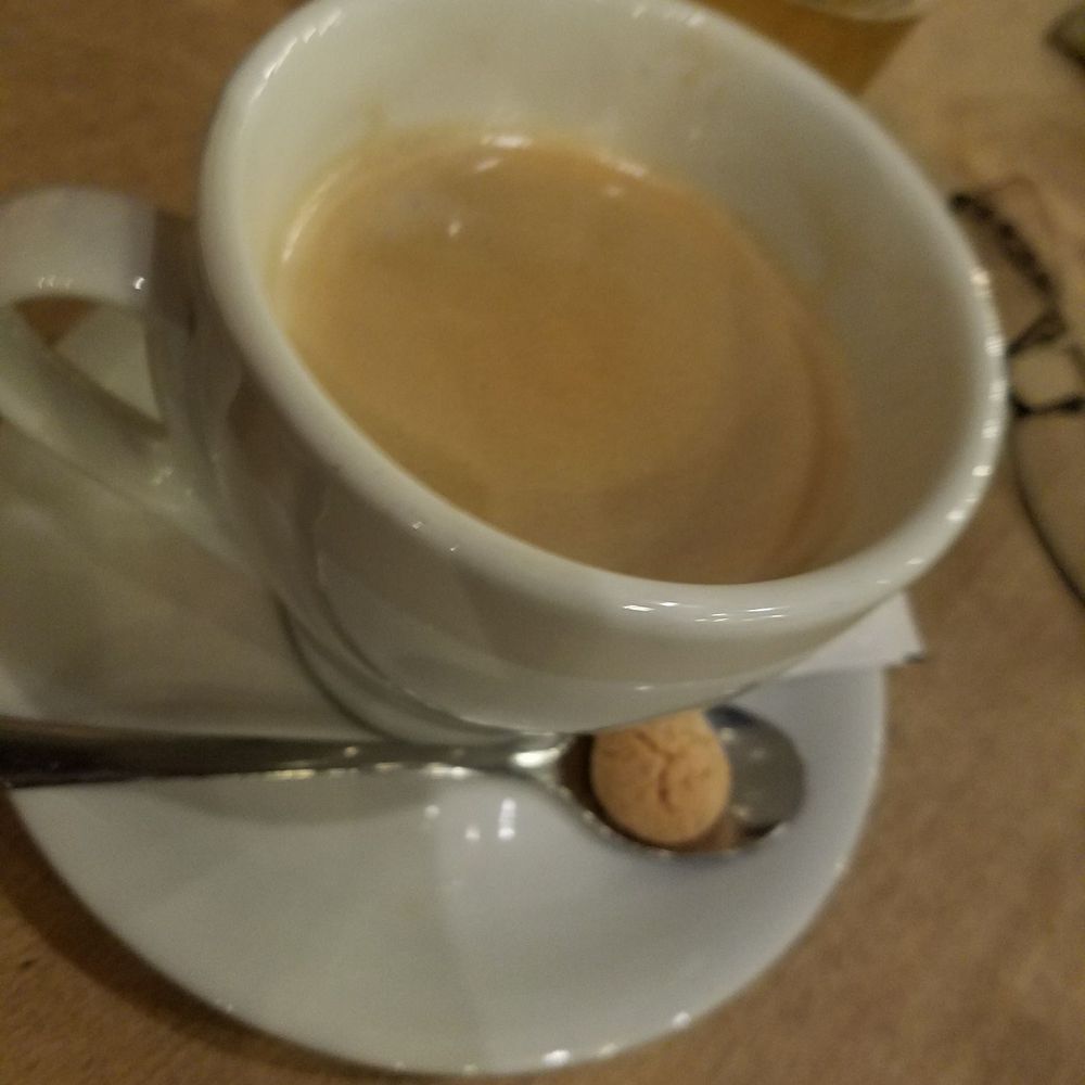 Augustiner Klosterwirt - Coffee with dessert.  Alas, the phone battery died before dessert arrived. - Bavarian Near Me - Munich, BY