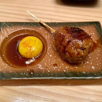 Drunken Monk - Tsukune chicken meatballs - not dense and all and so well seasoned throughout - Izakaya Near Me - Menlo Park, California