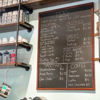 Fleur de Tea - Chalkboard menu - Bubble Tea Near Me - Prospect, Kentucky