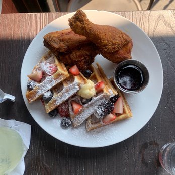 Flamingobaby Kitchen - Chicken and waffles. Chicken was done perfectly. - Caribbean Near Me - Brooklyn, New York Flamingobaby Kitchen - Chicken and waffles. Chicken was done perfectly. - Caribbean Near Me - Brooklyn, New York
