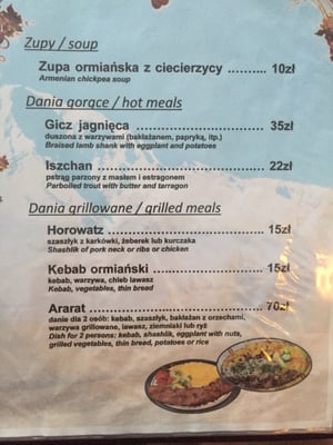 Menu photo 3 Ararat Warsaw, MZ