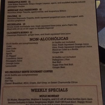 Madero 1899 - Matador Cantina Menu Page 2 of 7 as of 14 October 2017 - Mexican Near Me - Fullerton, California Madero 1899 - Matador Cantina Menu Page 2 of 7 as of 14 October 2017 - Mexican Near Me - Fullerton, California