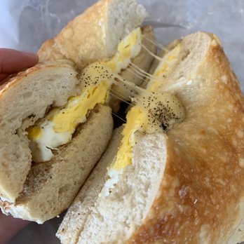 Bagel World Bakery & Deli - Asiago Bagel with cheese and egg - Bagels Near Me - Peabody, Massachusetts Bagel World Bakery & Deli - Asiago Bagel with cheese and egg - Bagels Near Me - Peabody, Massachusetts