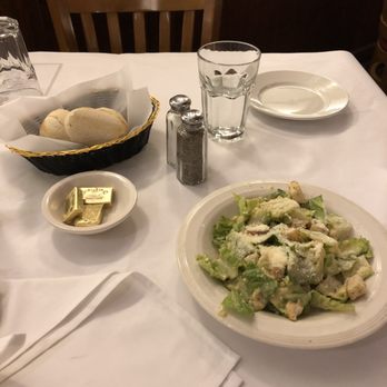 Angie's Seafood - Caesar salad and complimentary bread - Seafood Near Me - Baltimore, Maryland