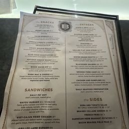 Food menu Food menu