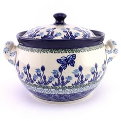 Slavica Polish Pottery - Polish soup bowl with butterflies