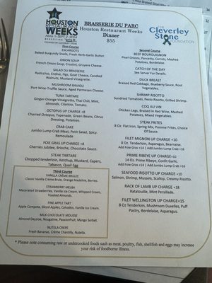 Menu photo 7 Brasserie du Parc Houston, TX