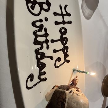 Cotton Row Restaurant - Birthday dessert - New American Near Me - Huntsville, Alabama Cotton Row Restaurant - Birthday dessert - New American Near Me - Huntsville, Alabama