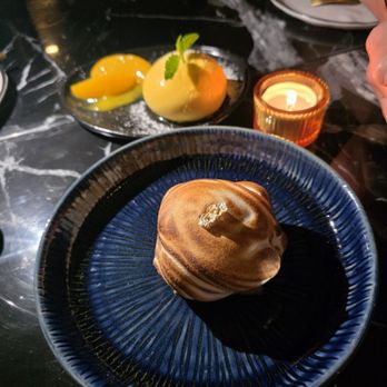 Blackjack Bar Tapas - Peach mousse and banana meringue - Cocktail Bars Near Me - Atlanta, Georgia