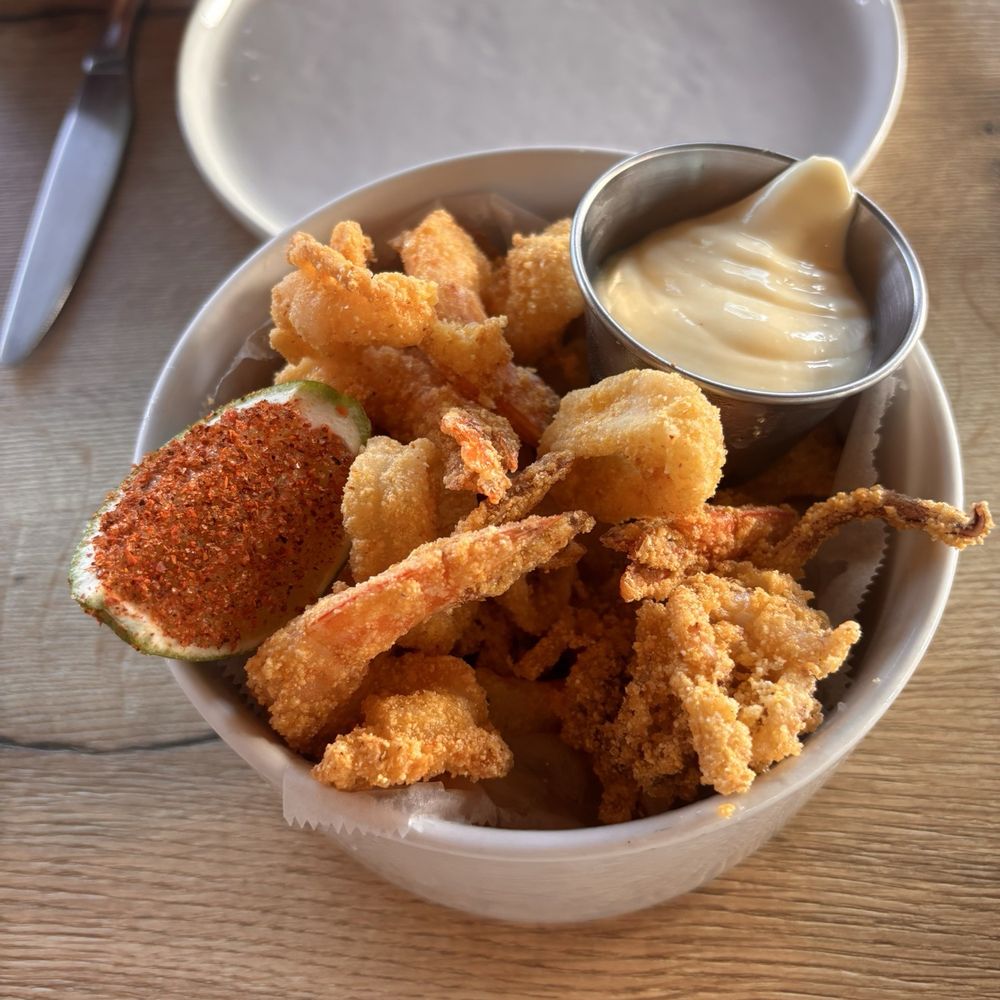 Rose Gose - Deep Fried Shrimp and Calamari - Wine Bars Near Me - Austin, Texas Rose Gose - Deep Fried Shrimp and Calamari - Wine Bars Near Me - Austin, Texas