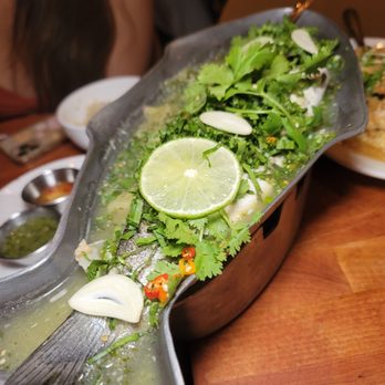 Fish Cheeks - Steamed Fish with Thai Herbs - Seafood Near Me - New York, New York Fish Cheeks - Steamed Fish with Thai Herbs - Seafood Near Me - New York, New York