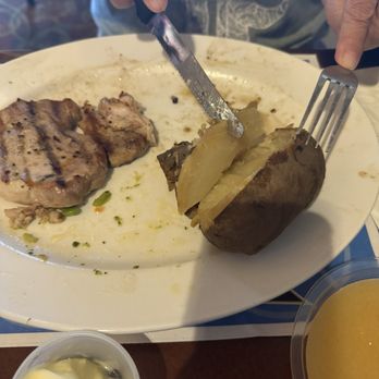 Riverview Restaurant - Pork chop and football potato - American Near Me - Laughlin, Nevada Riverview Restaurant - Pork chop and football potato - American Near Me - Laughlin, Nevada