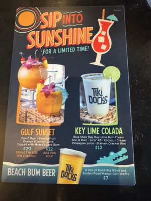 Menu photo 2 Tiki Docks Madeira Madeira Beach, FL Menu photo 2 Tiki Docks Madeira Madeira Beach, FL