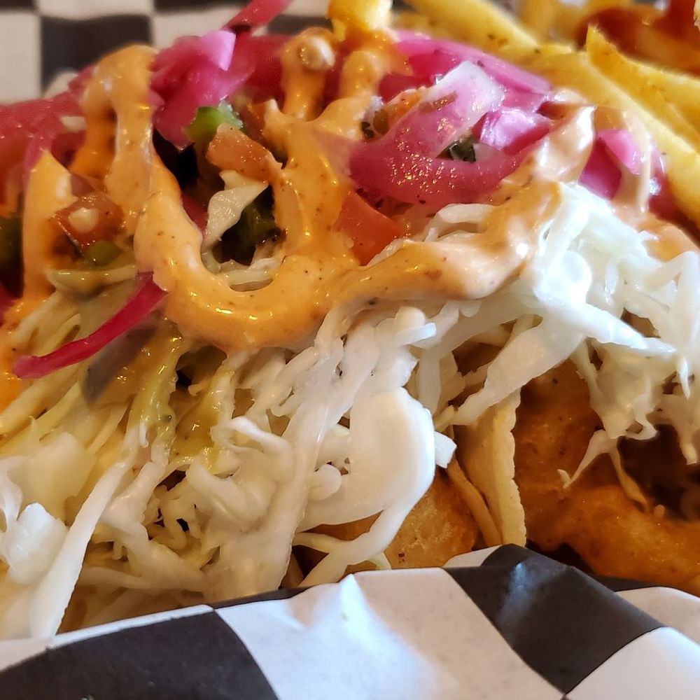 Chase the Taste - Fish Tacos with seasoned fries. - New American Near Me - El Paso, Texas
