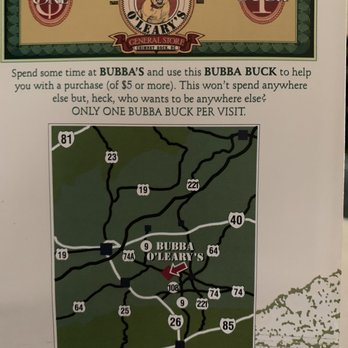 Bubba O'leary's General Store - Grab a brochure in the front of the store for a dollar off coupon! - Men's Clothing Near Me - Chimney Rock, North Carolina